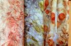 Teindre le tissu batik sur la glace à la maison